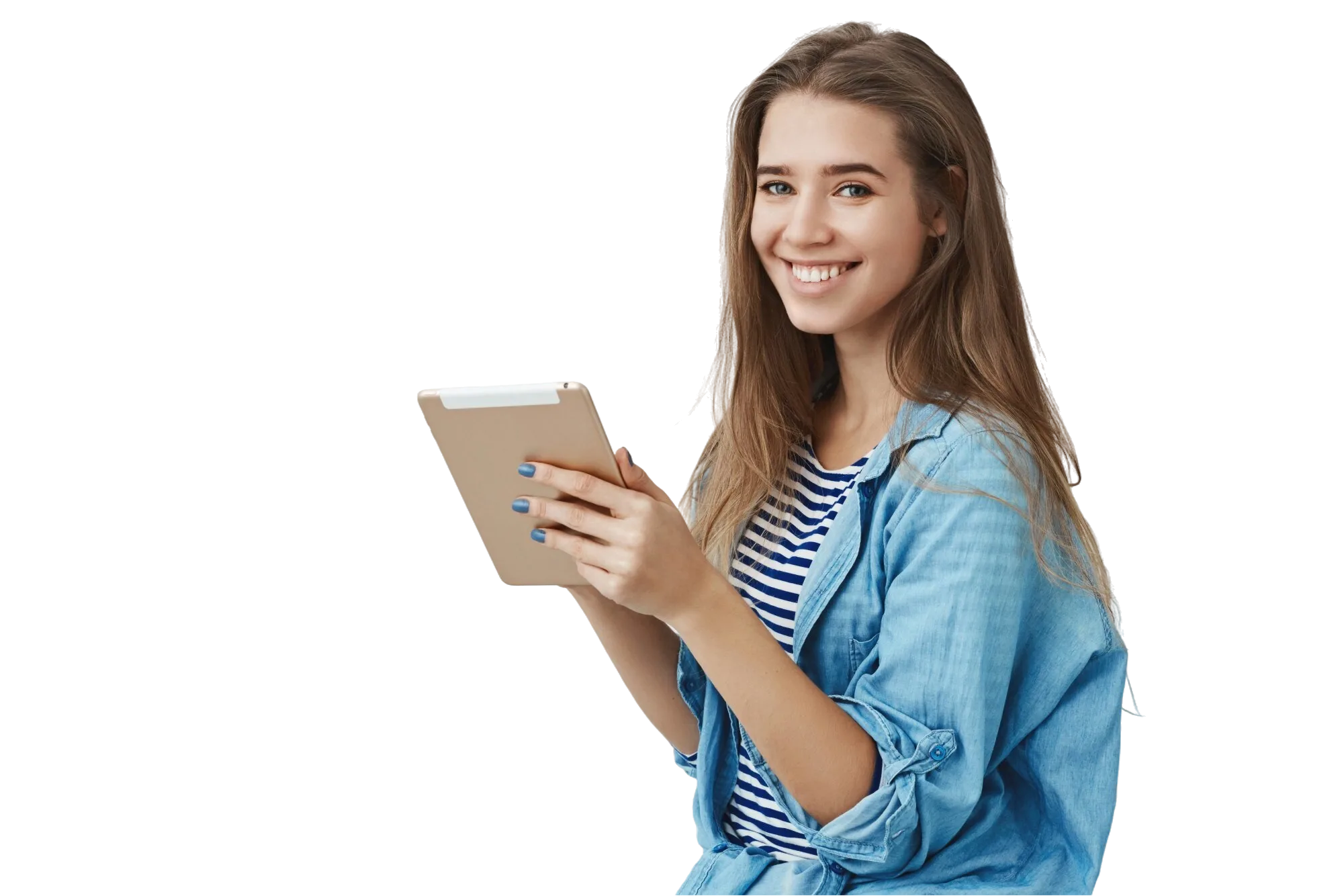 Onderneemster met een tablet
