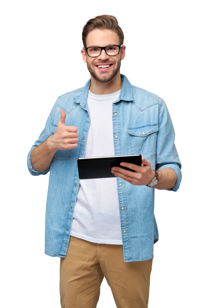 Ondernemer met een tablet